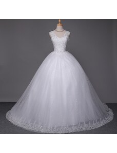 Donna Bridal svatební šaty s dlouhou vlečkou + SPODNICE ZDARMA