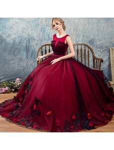Donna Bridal romantické šaty s květinovou aplikací v 3D + SPODNICE ZDARMA