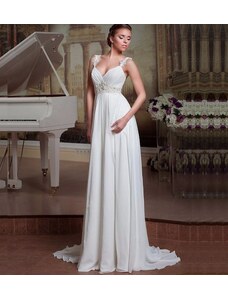 Donna Bridal těhotenské svatební šaty s krajkovými ramínky