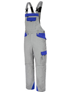DYKENO Primo pracovní kalhoty s laclem šedo-modré
