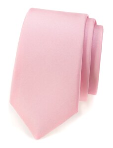 Matná kravata Slim růžové barvy Avantgard 551-7609