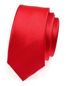 Červená úzká kravata SLIM Avantgard 551-758