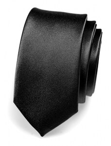 Úzká kravata SLIM černá lesk Avantgard 551-705
