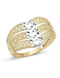 Lillian Vassago Designový celozlatý prsten LLV46-GR005