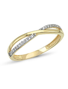Lillian Vassago Jemný zlatý prsten se zirkony LLV46-GR006