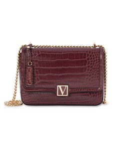 Kabelka Victoria’s Secret červená, bordó The Victoria Shoulder Bag in Stud crossbody, přes rameno, zlaté doplňky - nová kolekce