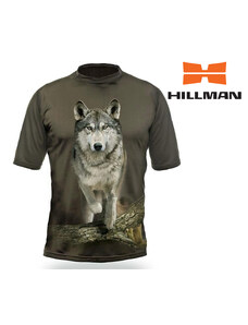 HILLMAN Gamewear 3D Myslivecké tričko kr. rukáv Vlk 3D b. Dub