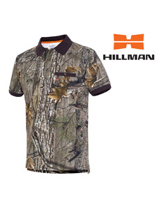 HILLMAN Gamewear 3D Myslivecké tričko s límečkem kr. rukáv Cotton b. Kamufláž
