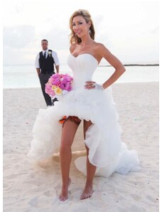Donna Bridal plážové korzetové svatební šaty: stylové, krásné a sexy