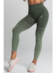 Legíny Gym Glamour Bezešvé Khaki Ombre