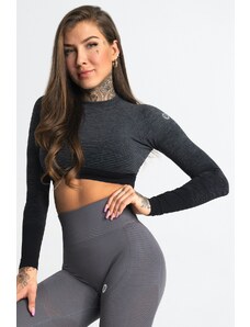 Crop-Top Gym Glamour Grey Ombre