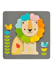 Petit Collage Dřevěné puzzle lev