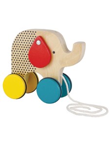 Petit Collage Dřevěný barevný tahací slon Jumbo