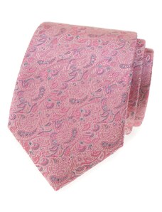 Růžovo-šedá kravata Paisley Avantgard 561-81279