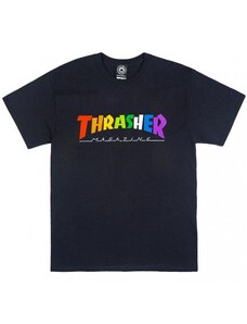 Triko Thrasher Rainbow Black Holiday 2020 S