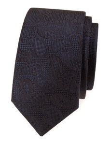 Hnědá strukturovaná kravata s Paisley vzorem Avantgard 571-62344