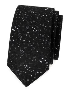 Černá slim kravata Noty Avantgard 571-1969