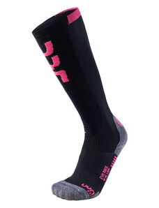 UYN WOMAN SKI EVO RACE SOCKS BLACK/PINK PARADISE