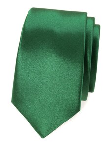 Slim kravata lesklém odstínu zelené Avantgard 571-9023