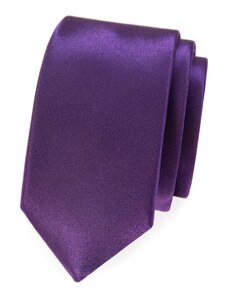 Hladká fialová kravata SLIM Avantgard 571-9017