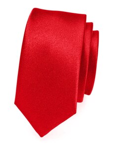 Úzká kravata SLIM červená Avantgard 571-9047