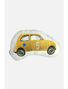 TrendUpcz Dětský tvarovaný polštářek autíčko,žlutá, 36 x 20 cm