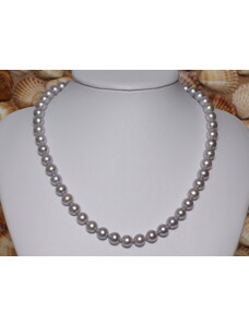 náhrdelník ze sladkovodních perel 7,5-8,5 se stříbrným uzávěrem