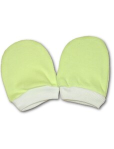 www.dudushop.eu Novorozenecké rukavičky - zelené s bílým lemem