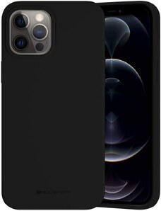 Ochranný kryt pro iPhone 12 Pro MAX - Mercury, Silicone Black