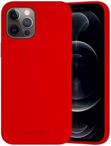 Ochranný kryt pro iPhone 12 Pro MAX - Mercury, Silicone Red
