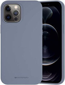 Ochranný kryt pro iPhone 12 Pro MAX - Mercury, Silicone Lavender Gray