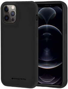 Ochranný kryt pro iPhone 12 Pro MAX - Mercury, Soft Feeling Black