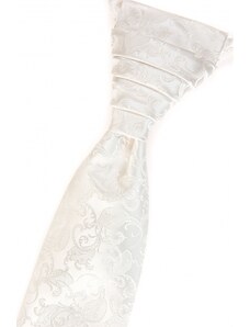 Krémová vzorovaná svatební kravata Avantgard 577-18