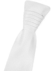 Bílá francouzská kravata s lesklými proužky Avantgard 577-9337