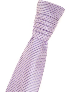 Francouzská kravata s fialovými proužky a kapesníčkem Avantgard 577-9216