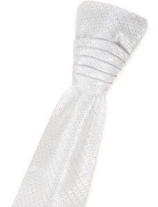 Francouzská bílá kravata s lesklým proužkem Avantgard 577-9320