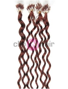 Clipinhair Vlasy pro metodu Micro Ring / Easy Loop / Easy Ring 60cm kudrnaté – měděná