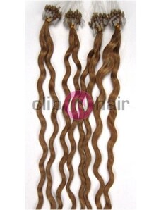 Clipinhair Vlasy pro metodu Micro Ring / Easy Loop / Easy Ring 60cm kudrnaté – světle hnědé