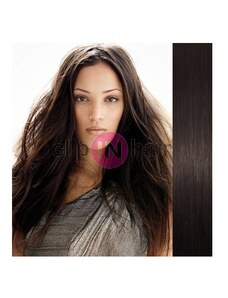 Clipinhair Vlasy pro metodu Pu Extension / TapeX / Tape Hair / Tape IN 60cm - přírodní černá