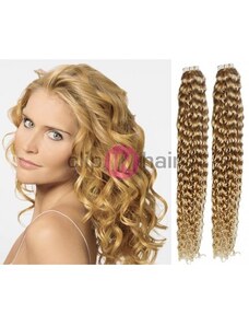 Clipinhair Vlasy pro metodu Pu Extension / TapeX / Tape Hair / Tape IN 60cm kudrnaté - přírodní blond