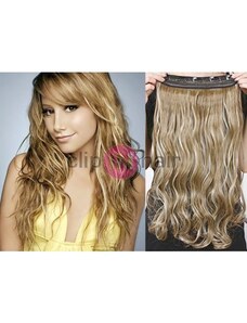 Clipinhair Clip in REMY vlasový pás 63cm vlnitý – světlý melír