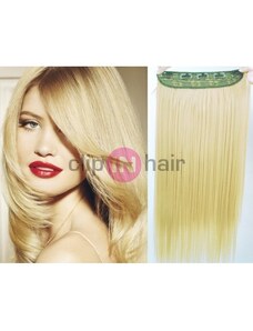 Clipinhair Clip in REMY vlasový pás 43cm rovný – nejsvětlejší blond