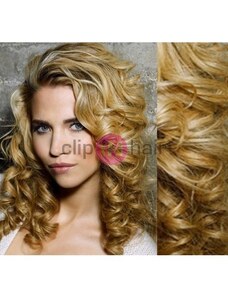 Clipinhair Clip in kudrnaté vlasy 100% lidské REMY 53cm - přírodní blond