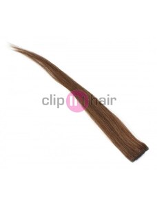 Clipinhair Clip in vlasy - pramínek – REMY 100% lidské vlasy – středně hnědá