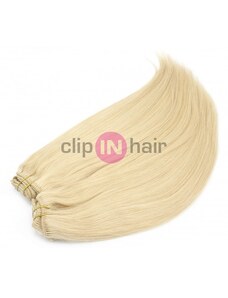 Clipinhair Clip in maxi set 73cm pravé lidské vlasy – REMY 280g – NEJSVĚTLEJŠÍ BLOND