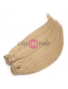 Clipinhair Clip in maxi set 43cm pravé lidské vlasy - REMY 140g - přírodní blond