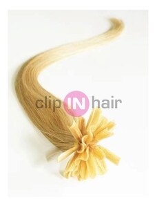 Clipinhair Vlasy evropského typu k prodlužování keratinem 50cm - přírodní blond