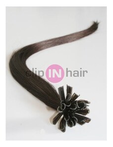 Clipinhair Vlasy evropského typu k prodlužování keratinem 60cm - tmavě hnědé