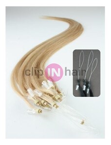 Clipinhair Vlasy pro metodu Micro Ring / Easy Loop / Easy Ring / Micro Loop 60cm – přírodní blond