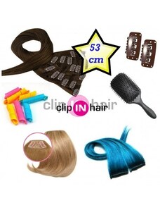 Clipinhair Clip in deluxe balíček – clip vlasy 53cm REMY pravé lidské